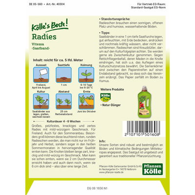 Kölles Beste Gemüsesamen Radies 