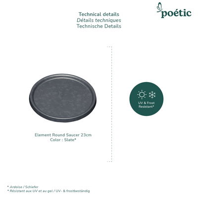 Eda Untersetzer 'Element', schiefer, ca. Ø 23 x H 1,6 cm Eda Untersetzer 'Element', schiefer, ca. Ø 23 x H 1,6 cm