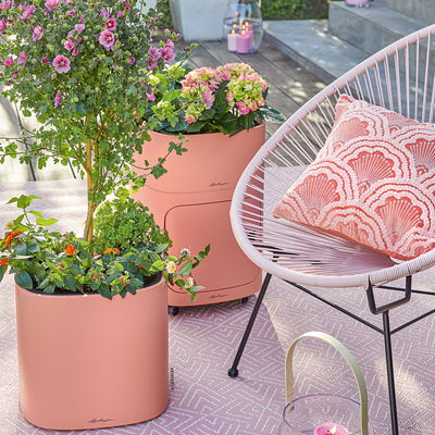 Lechuza 'Pila Color Planter', korallrot, ca. 35 x 35 x H 32,5 cm