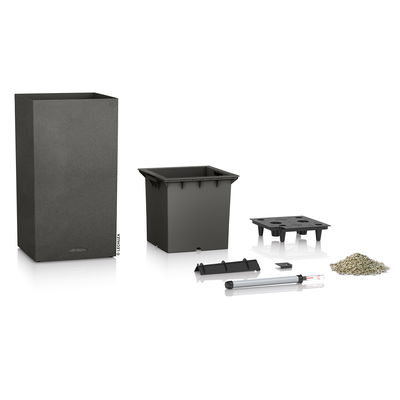 Lechuza 'Canto Stone 40 high', graphitschwarz, ca. 40 x 40 x H 76 cm