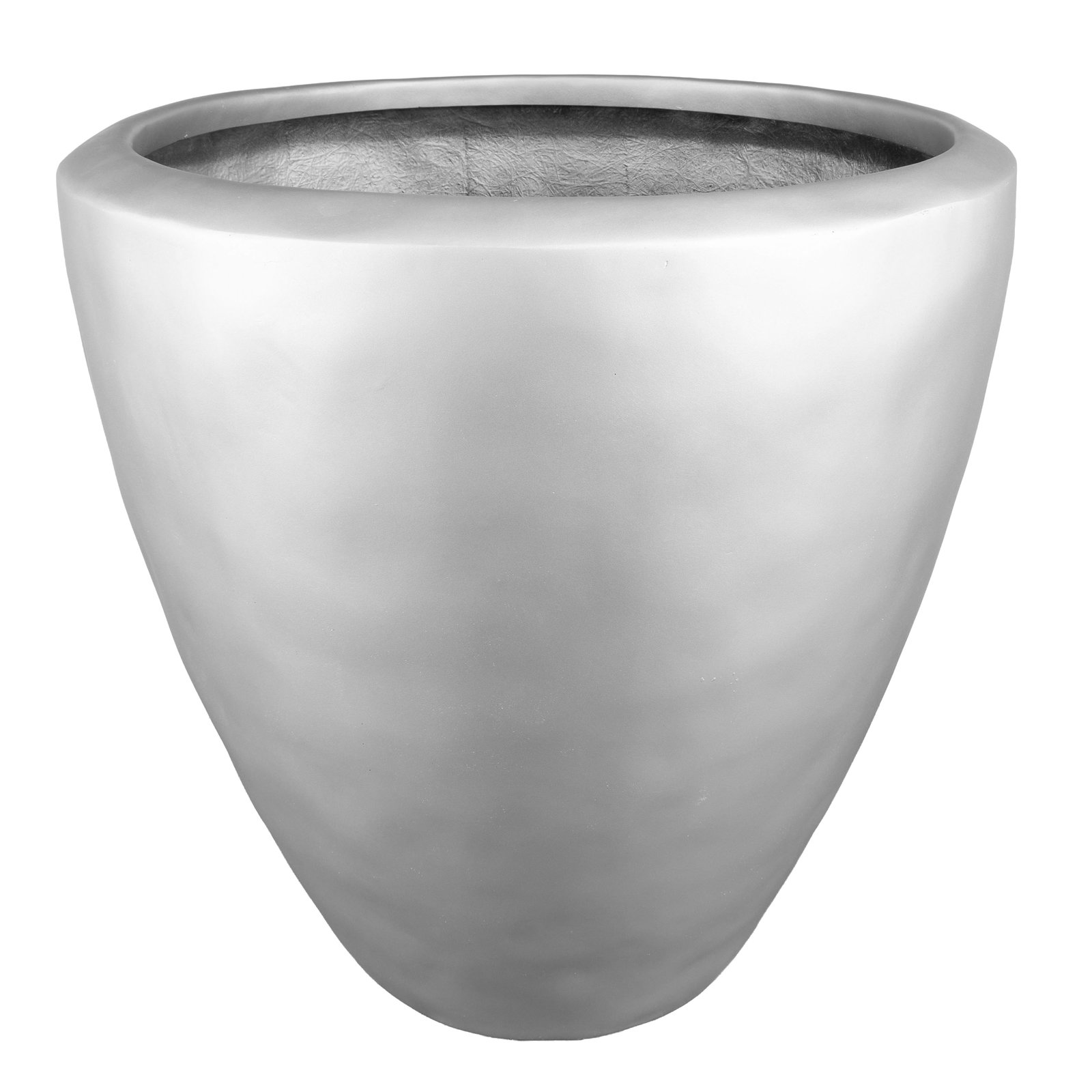 Vazo Übertopf 'Beno', silber, ca. Ø 65 x H 65 cm Vazo Übertopf 'Beno', silber, ca. Ø 65 x H 65 cm