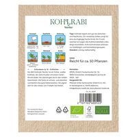 Kölle Bio Saatgut Kohlrabi 'Noriko', weiß