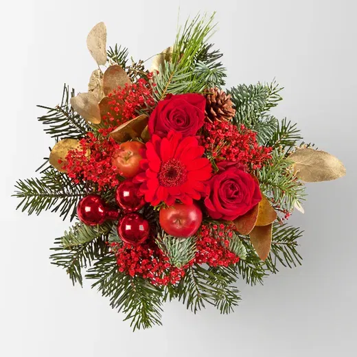 Weihnachtlicher Strauß in rot Weihnachtlicher Strauß in rot