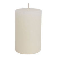 Safe Candle® Rustic Stumpenkerzen, 4er-Set, wollweiß, Höhe 11 cm, Ø 7 cm