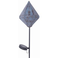 Solarlaterne 'Myra', blau, Metall, 15,5 x 15,5 x 82 cm