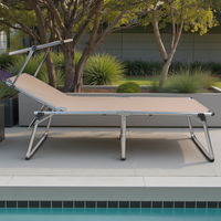 Sungörl Campingliege 'Mykonos Comfort Taupe', taupe