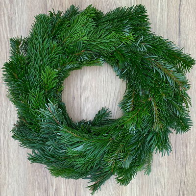 Adventskranz, Nordmanntanne, halbrund gebunden, ca. 35 cm Ø