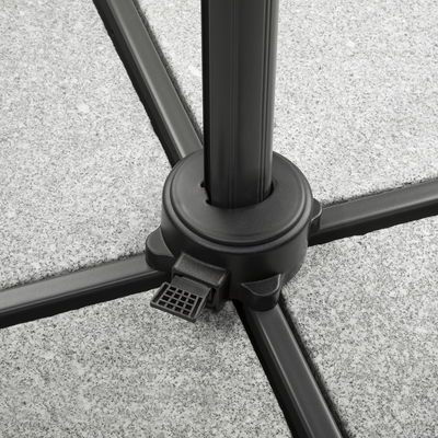 Schneider Sonnenschirm 'Rhodos Blacklight', mit LEDs, anthrazit, Ø 300 cm