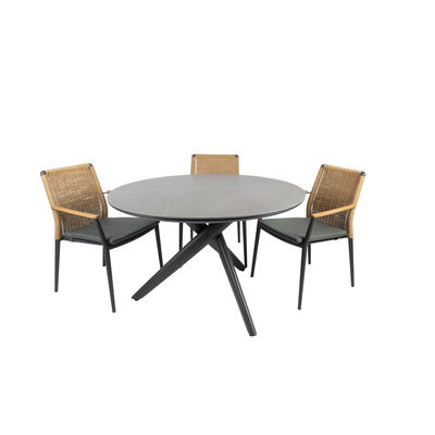 Alu-Tisch Nevis,  ca. Ø  120 x H: 74 cm Alu-Tisch Nevis,  ca. Ø  120 x H: 74 cm