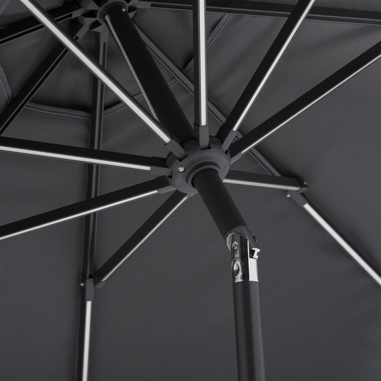 Schneider Sonnenschirm 'Blacklight' mit LEDs, anthrazit, Ø 270 cm