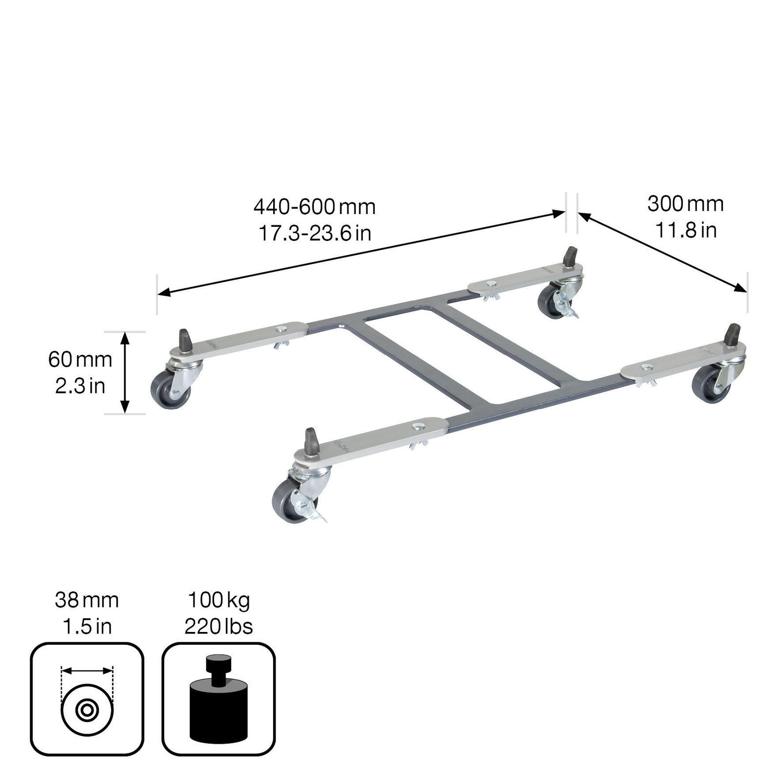 Wagner Multi-Roller 'Suncity GH0820', silber, ca. 44-60 x 30 cm