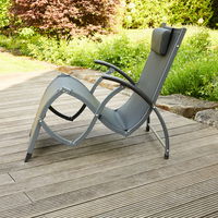 Liege 'Tropez', schwarz, Ranotex®, ca. 66 x 165 x 64 cm
