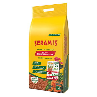 Seramis Pflanzgranulat für Zimmerpflanzen inkl. 2x Gratis-Vitalkur, 15 Liter Seramis Pflanzgranulat für Zimmerpflanzen inkl. 2x Gratis-Vitalkur, 15 Liter