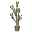 Künstlicher Kaktus, künstl. Opuntie, grün, braun, 102 x 34 x 27 cm, Topf 19,5 cm
