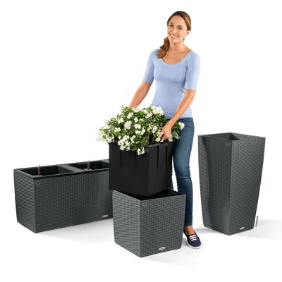 Lechuza 'Cube Cottage 50', granit, ca. 49 x 49 x H 49,5 cm