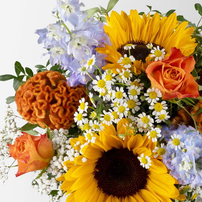 Blumenstrauß 'Golden Hour', handgebunden, Größe M