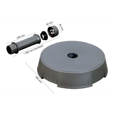 Schneider Schirmständer, befüllt mit Beton, ca. 30 kg, 26,5 x 44 x 44 cm