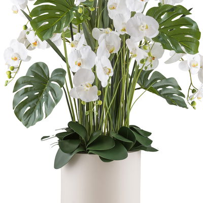 Kunstpflanze Phalaenopsis-Arrangement, grün/weiß, Höhe ca. 140 cm