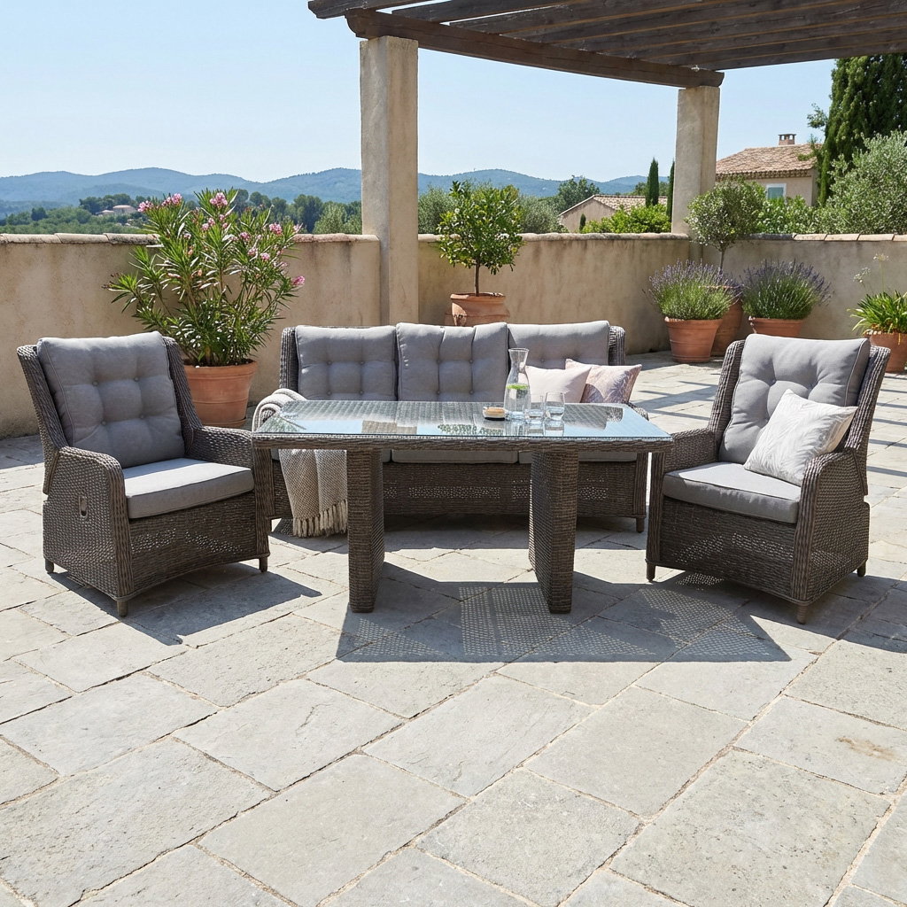 Kölle Gartenmöbel Set 'Heidelberg' inkl. Auflagen, 4-teilig Kölle Gartenmöbel Set 'Heidelberg' inkl. Auflagen, 4-teilig