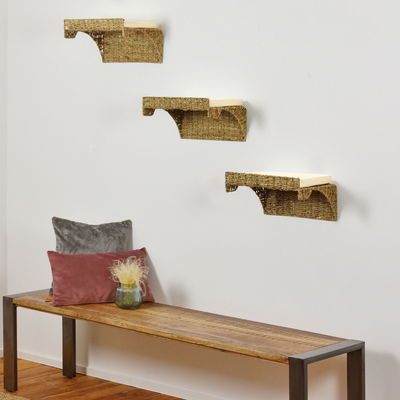 Wandliege 'Seegras', 3er-Set, natur, 15 x 25 x 40 cm Wandliege 'Seegras', 3er-Set, natur, 15 x 25 x 40 cm