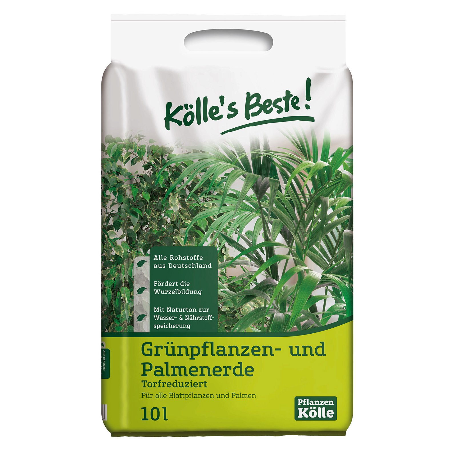 Grünpflanzen- & Palmenerde, torfreduziert, 10 Liter