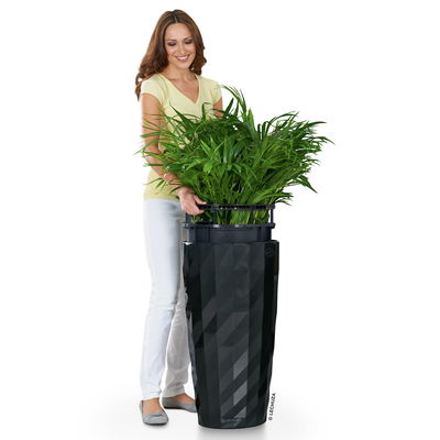 Lechuza 'Diamante Premium 40', schwarz, ca. Ø 40 x H 75 cm