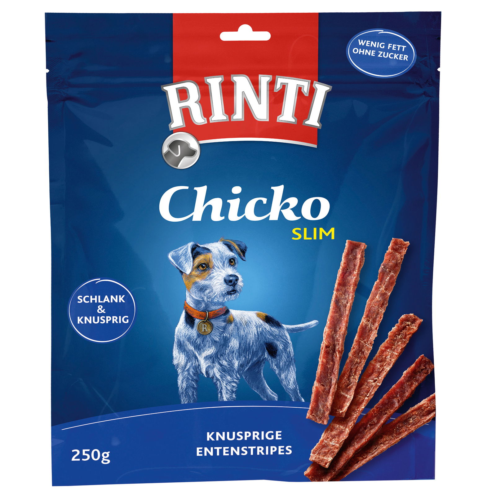 Rinti Extra Snack Chicko Slim, Ente, 250 g