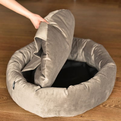 Kuschelinsel 'Lajos M', taupe, Ø 68 cm Kuschelinsel 'Lajos M', taupe, Ø 68 cm