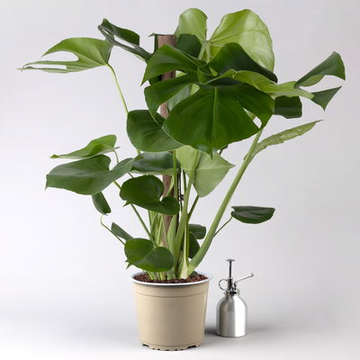 Monstera deliciosa, Topf-Ø 19 cm, am biobasierten Kletterstab, Höhe ca. 80 cm