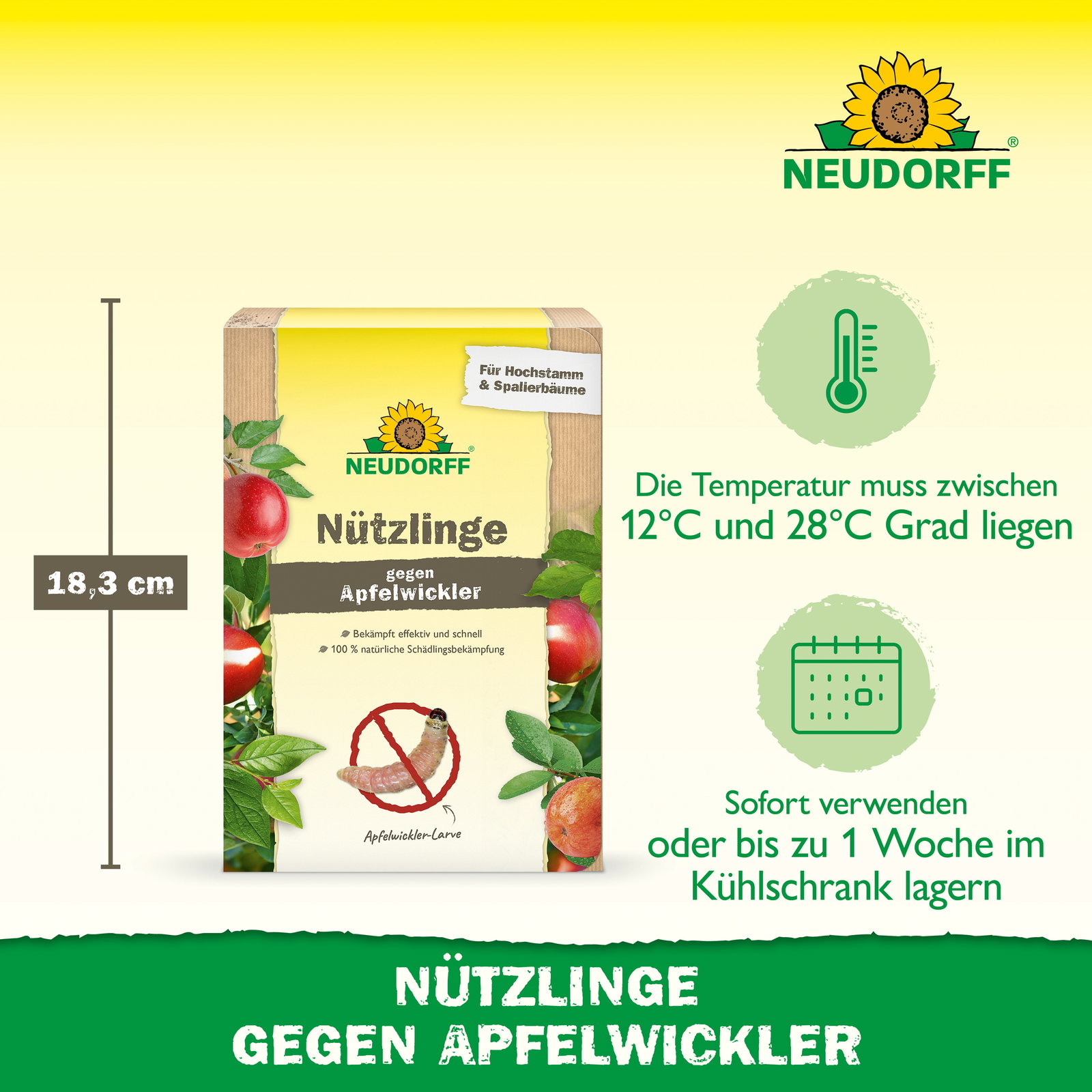 Neudorff Bestell-Set Nützlinge gegen Apfelwickler, 5 Mio Stück Neudorff Bestell-Set Nützlinge gegen Apfelwickler, 5 Mio Stück