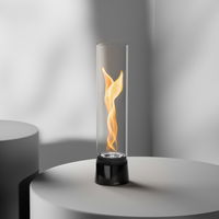 Höfats Tischfeuer 'Spin Air 900', schwarz, Edelstahl, Ø10,6 x H40,5 cm