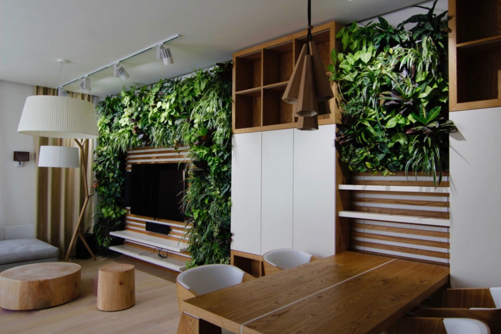 Biophilic Design in Wohnwand