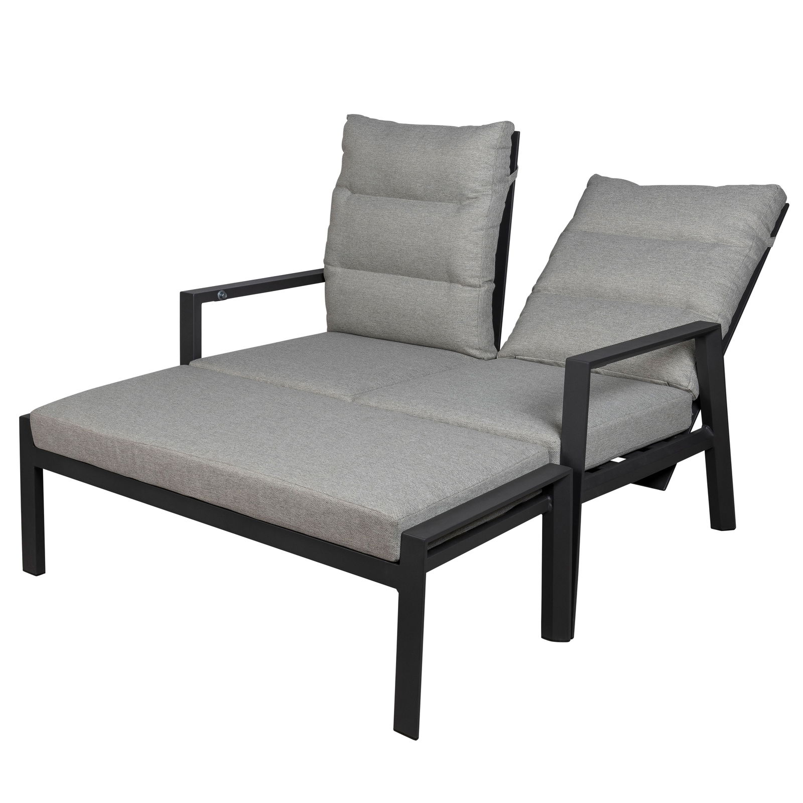 Kölle Sitzbank 'Kreta' inkl. Auflagen, grau