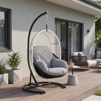 Hängesessel 'Bodrum', schwarz/weiß