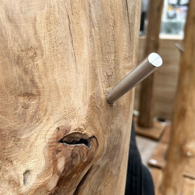 Garderobe mit Kleiderhaken, Teakwurzel, ca. 35 x 40 x H180 cm Garderobe mit Kleiderhaken, Teakwurzel, ca. 35 x 40 x H180 cm