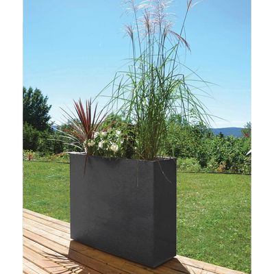 Eda Pflanzkasten 'Graphit Crunch High', anthrazit, ca. 99,5 x 29,5 x H 78,5 cm Eda Pflanzkasten 'Graphit Crunch High', anthrazit, ca. 99,5 x 29,5 x H 78,5 cm