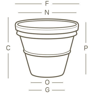 Euro 3 Plast Pflanzkübel 'Doppio Bordo', terra, ca Ø 85 x H 68 cm