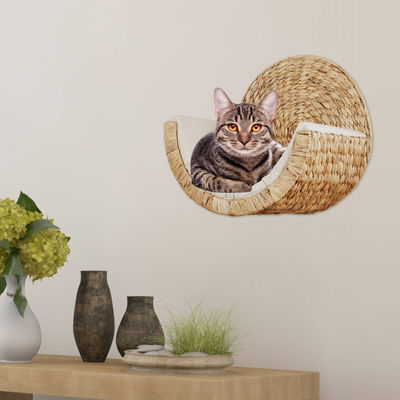 Wandliege mit Rückenteil, natur, 30 x 40 x 40 cm Wandliege mit Rückenteil, natur, 30 x 40 x 40 cm