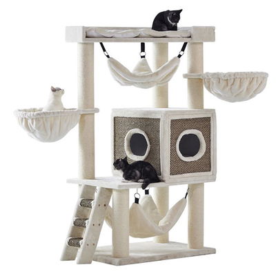 Kratzbaum 'Juan', creme, ca. 166 x 80 x 50 cm Kratzbaum 'Juan', creme, ca. 166 x 80 x 50 cm