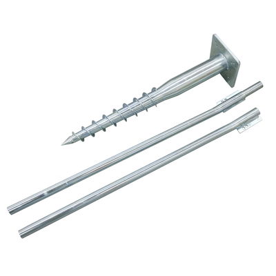 Universal-Bodendübel, feuerverzinkter Stahl, 55 cm, Montageplatte 16x16 cm