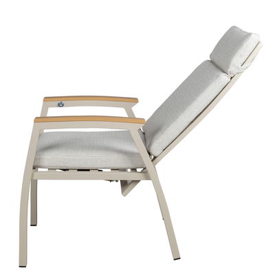 Kölle Hochlehnersessel 'Taunus' inkl. Auflagen, mokka/grau