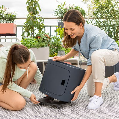 Lechuza Rolluntersatz 'Pila', schwarz, ca. 32 x 32 x H 4,5 cm