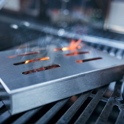 Enders Räucherbox, grau, Edelstahl, 3,5 x 21 x 13,5 cm