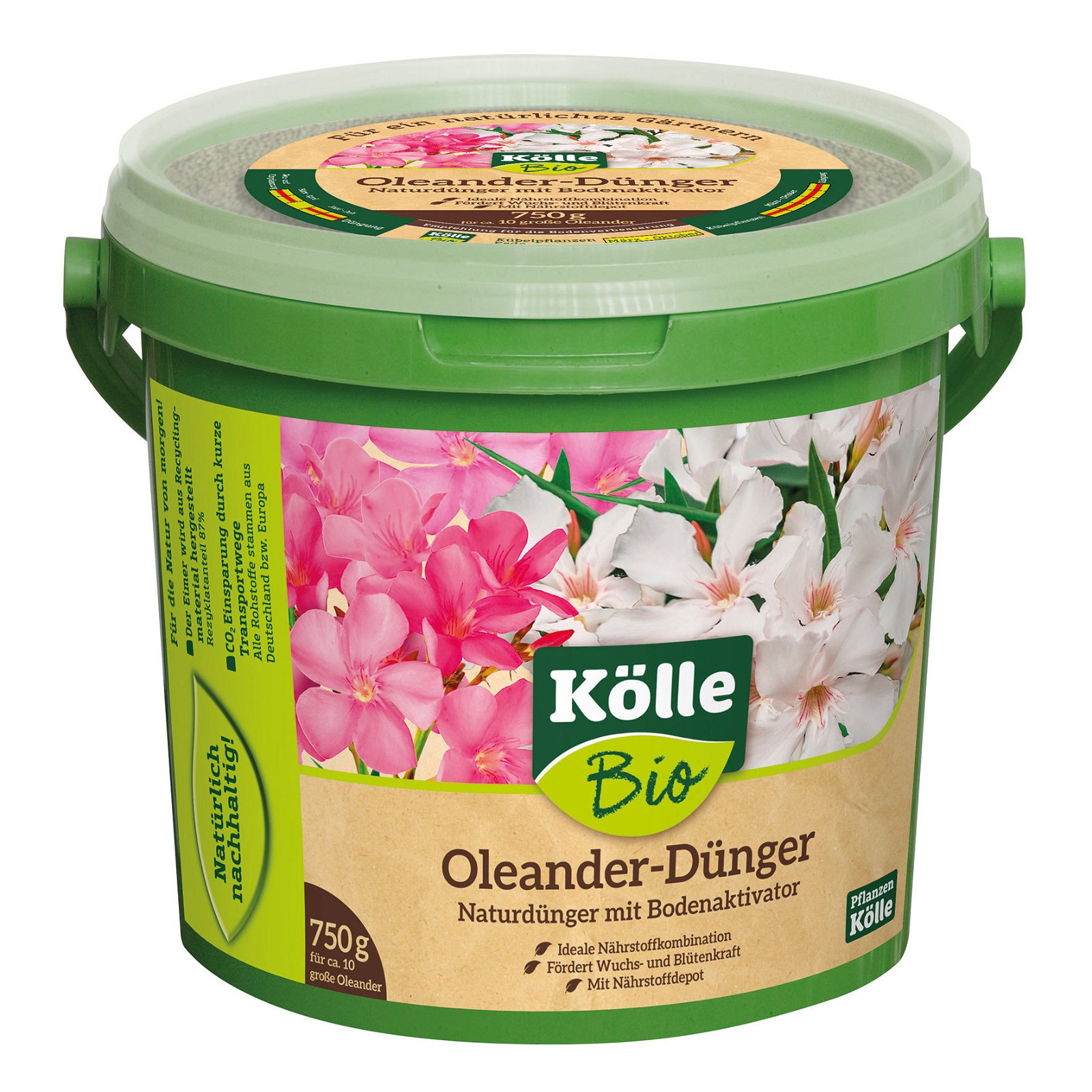 Kölle Bio Oleander-Dünger, Naturdünger mit Bodenaktivator, 750 g Eimer