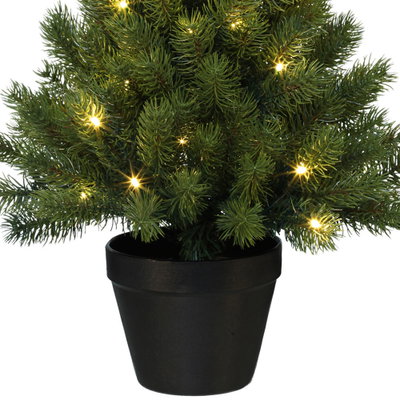 Künstlicher Weihnachtsbaum im Topf mit LED-Beleuchtung, Höhe ca. 60 cm Künstlicher Weihnachtsbaum im Topf mit LED-Beleuchtung, Höhe ca. 60 cm