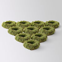 Asiamoos-Kranz, grün, Ø ca. 10 cm, 10 Stück