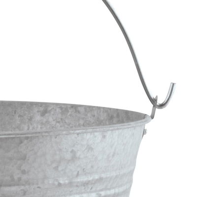 Altzinkeimer, silber, ca. 33 x 28 x 27 cm