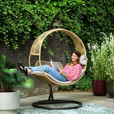 Hängesessel 'Kapaa', braun, inkl. Kissen