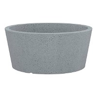Pflanzgefäß 'C-Cone', stony grey, Ø 39 x H 18 cm, 15 Liter