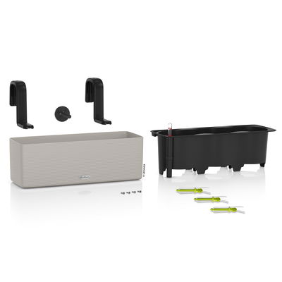 Lechuza 'Cube Color Triple', sandbraun, ca. 40 x 14 x H 13,5 cm